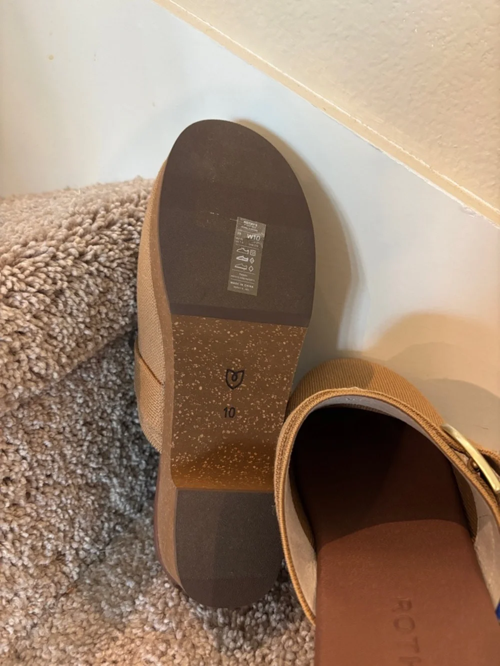 Rothy's The Classic Buckle Clog - Butternut women's Size 10 - Picture 7 of 8